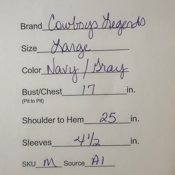 Dallas Cowboys Legends V-Neck Tee Navy Gray Vintage Style L NFL - Picture 11 of 11